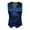 Blue, variant on Penkiiy Blazer Vest for Men Men's Fashion Everyday Party Casual Print Double Breasted Blazer Jacket Gold S(4) Vest