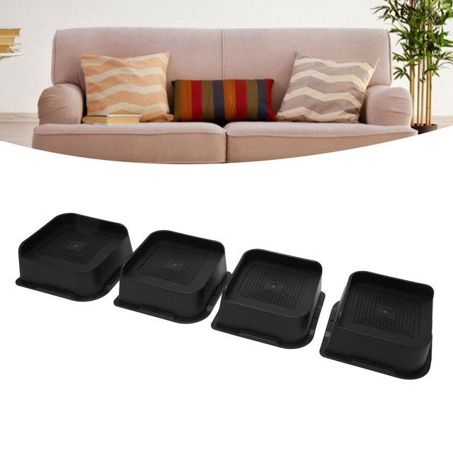 4PCS Bed Risers, L Shape Furniture Riser, Chair Leg Riser, Stand Blocks, For Desk, Cabinet, Sofa, Couch, Tables