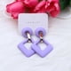 thumbnail image 1 of Pendientes huecos de diamantes de colores Pendientes acrílicos Pendientes a presión de moda simples Accesorios para las orejas para mujer, 1 of 4