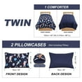thumbnail image 6 of REGALWOVEN 3 Piece Kids Twin Comforter Set, Space Astronaut Pattern Navy, 6 of 6