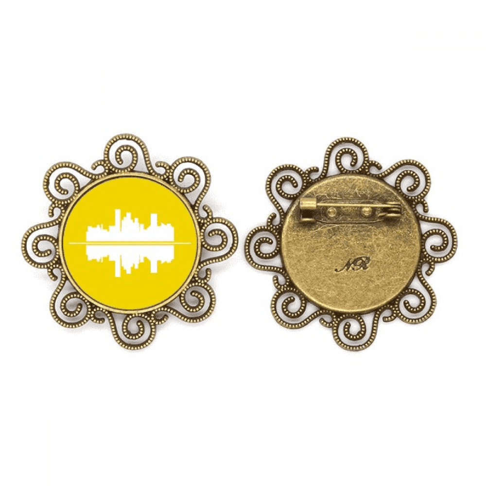 Cultural symbol reflection urban landscape architecture flower brooch