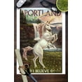 thumbnail image 3 of Portland, Oregon, Unicorn and Rainbow (9x12 Wall Art Print, Home Decor), 3 of 3