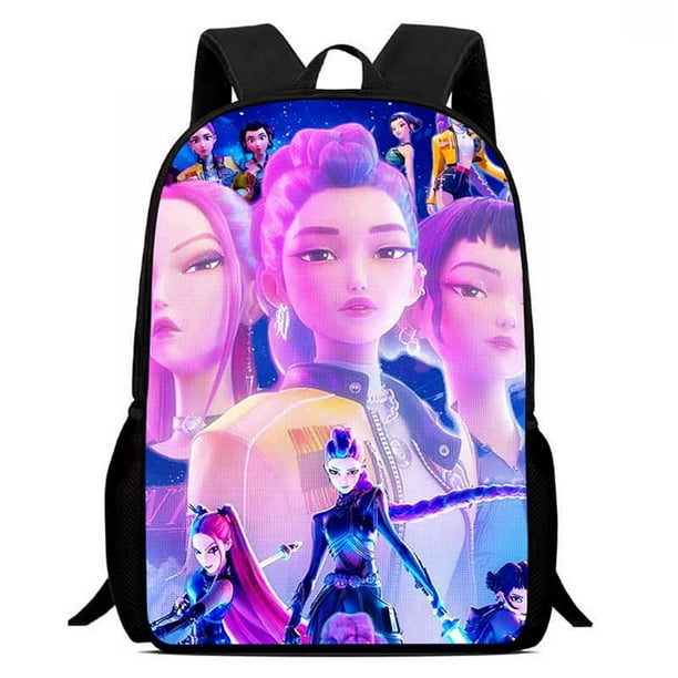 Kpop Demon Hunters Backpack,K-pop Demon Hunters Movie Print School Bag,Back to School, Cartoon Cute Travel Schoolbag, 2025 Kpop Demon Hunters Merch Supplies for Fans