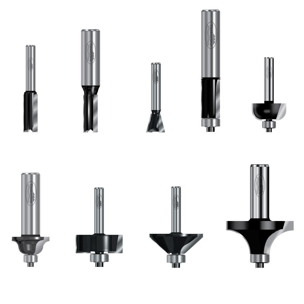 Timberline TRS-170 1/2 Shank Starter Router Bit Set, 11-Piece - Walmart.com