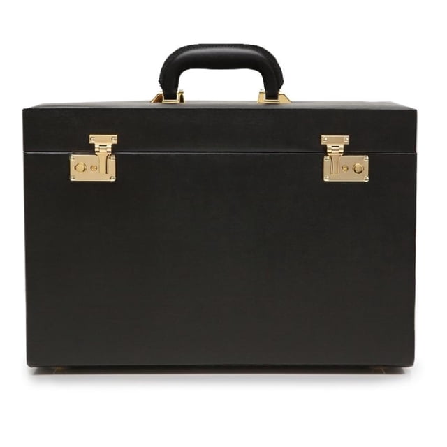 Armario para joyas Wolf Heritage negro con 37 compartimentos