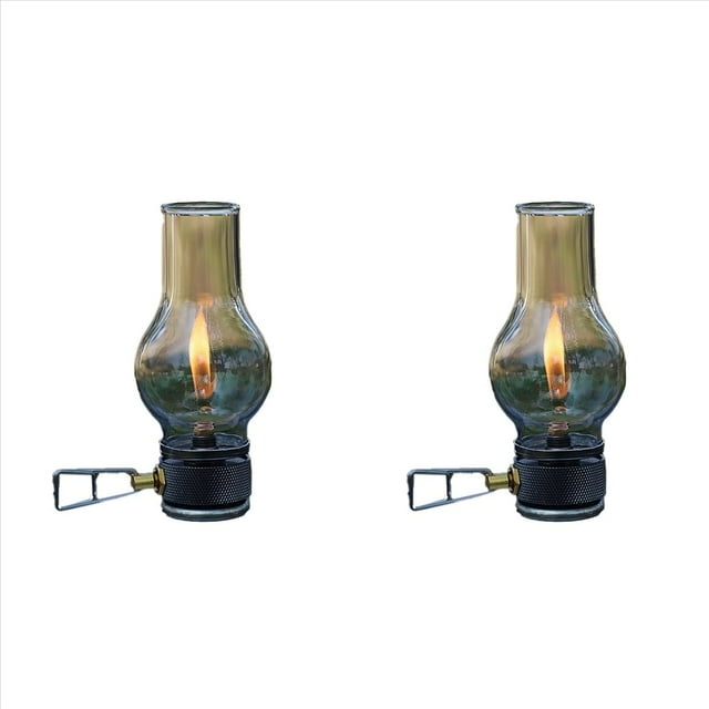 2X Lámpara de Gas Compacta para Acampar Al Aire Libre, Pescar y Hacer Picnics - Lámpara de Gas Portátil, Uso Al Aire Libre para Acampar, Pescar y Hacer Picnics