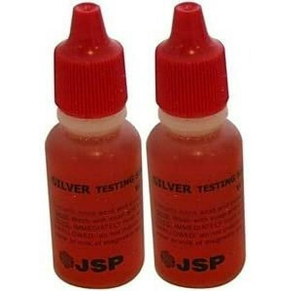 2 Bottles Silver Test Acid Testing Sterling Jewelry Solution Liquid Metal Tester