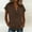 Coffee, variant on BUIGTTKLOP Women's Blouses Dressy Boho Casual Ruffle Short Sleeve Tops Business Outfits Ladies Summer 2026 Trendy Work Shirts