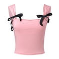 thumbnail image 1 of HBFAGFB Débardeur pour Femmes Dos Nu Été Tops Ajusté Polyvalent Blouse Rouge Taille g, 1 of 5