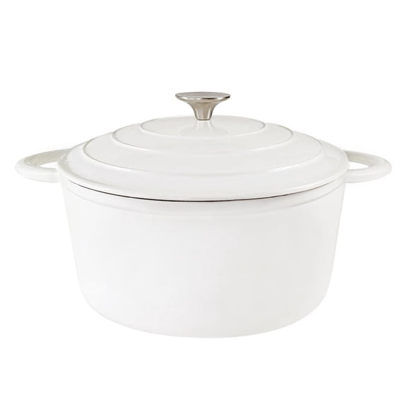 Dutch Oven 3 QT, Enameled Cast Iron Pot with Lid & Handles, Blue/Red/Teal Round Braiser, Cooking Gifts for Family