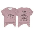 thumbnail image 2 of Tittly T Shirts for Women Graphic Tees Women's Fashion Round Neck Short Sleeved Let Them Misunderstand You Letter Printed Motivational Print Top T Shirt Tshirts Shirts Womens Tops Hot Pink S, 2 of 3