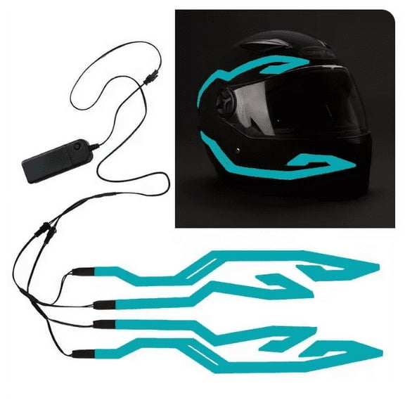 4 in 1 Motorcycle Helmet Light Night Riding Signal Helmet EL Light 3 Mode Led Helmet Light Strip Decoration Accessories Kit-1PCS