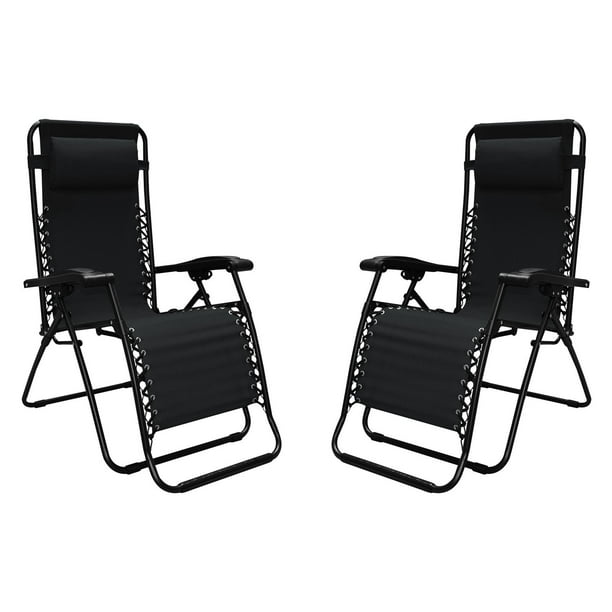 Caravan Sports Infinity Zero Gravity Chair 2 Pack Black Walmart Com