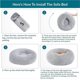 thumbnail image 2 of 50x50cmlight grayFluffy Round Cat Basket - Soft and Comfortable Plush Soothing Cat Cushion - Washable Anti-Stress Cat Bed, Light Gray Cat Bean Bag in, 2 of 5