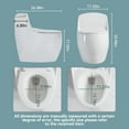 thumbnail image 4 of SUPERFLO One Piece Toilet with Egg Toilet Bowl & 1.6 GPF Siphon Flush, Rough in 12 Inch Small Toilets for Small Bathroom - Modern Toilet Saving Space (Black), 4 of 9