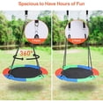 thumbnail image 5 of REDCAMP 43" Flying Saucer Swing for Kids and Adults Outdoors Indoor, Large Round Tree Swing for Outside Backyard Playground, 600lbs Capacity, Rainbow, 5 of 8