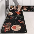 thumbnail image 2 of Kitchen Rugs Sets Of 2,Black Sun Moon Mushroom Pattern Anti Fatigue Kitchen Mat Rugs Non Slip Washable,Decorative Kitchen Floor Mats for Kitchen,Sink,Laundry,17"x47"+17"x47", 2 of 5