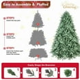 thumbnail image 6 of 6FT Blue-Green Tint Christmas Tree with 1878 PE+PVC Tips – Unique Full-Bodied Tree with Hinged Branches, Easy Assembly, Stable Metal Stand, Eye-Catching Holiday Decor, 6 of 9