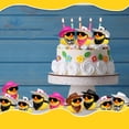 thumbnail image 4 of 24 juegos de patos de goma de vaquero disco con bufanda, sombrero y gafas de sol, mini juguetes de pato de baño para cumpleaños, fiesta de natación, regalo, decoraciones, 4 of 5