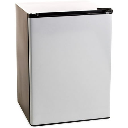 Haier 2.7 cu. ft. Compact Refrigerator & Freezer, Black and Silver