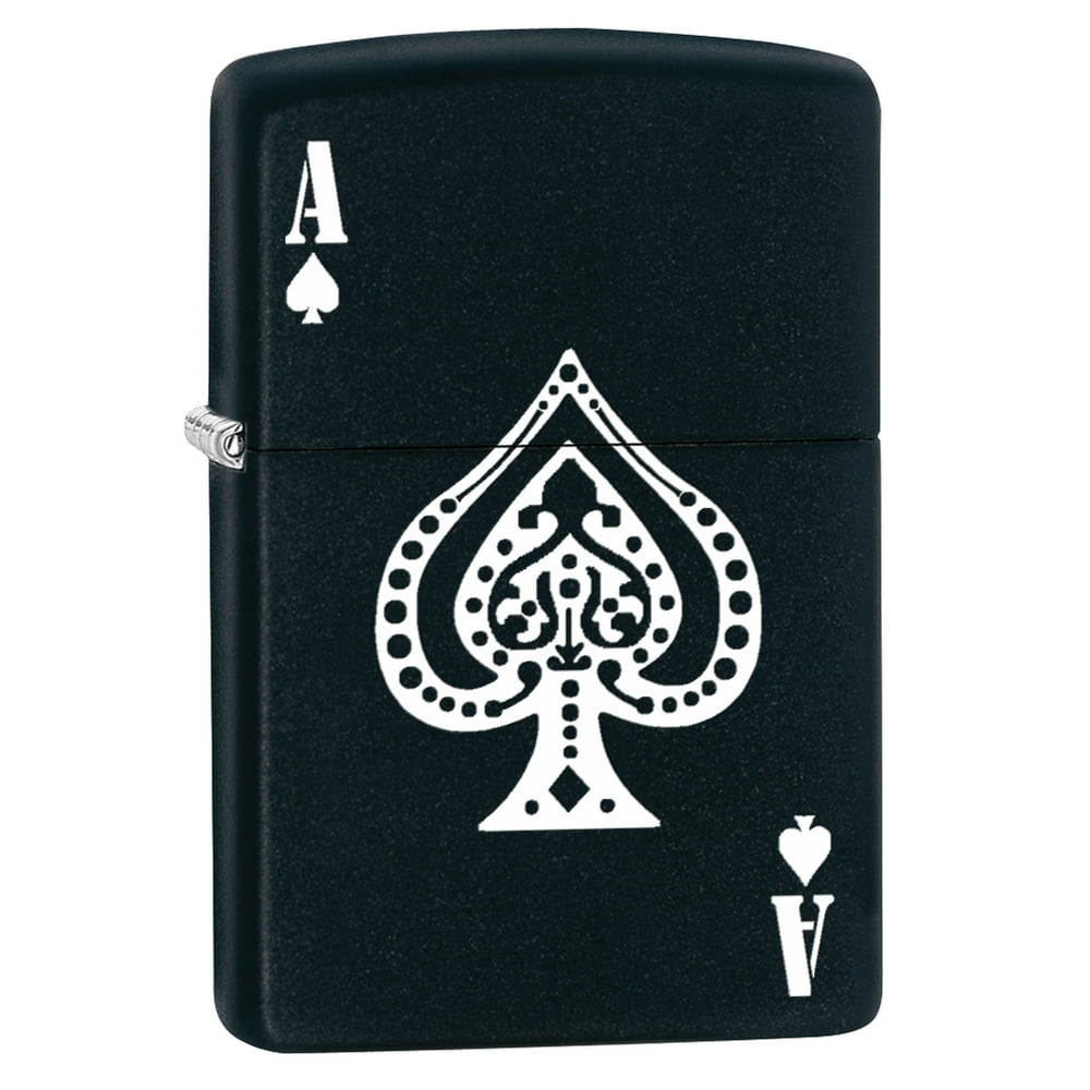 Zippo Lighter Ace of Spades Black Matte