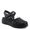 BLACK, variant on Women's GALAVIS Leather Wedge Sandals – Closed-Toe Sporty Sandal with Hook-and-Loop Closure and Cushioned Footbed