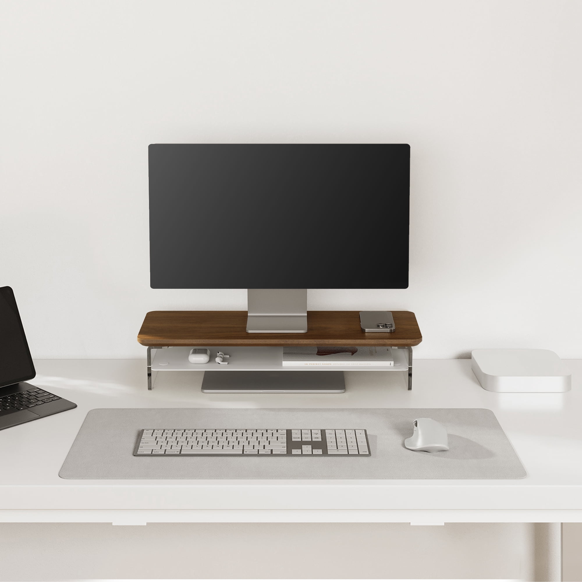Fenge Acrylic Monitor Stand Riser, 23.6 Inches Acrylic Clear Monitor Stand