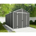 thumbnail image 4 of Palram - Canopia Rubicon 8' x 12' Polycarbonate/Aluminum Shed - Gray, 4 of 9