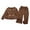 Brown, variant on Godderr Kids Baby Girls 2Pcs Sweater Knit Pants Set, Button Load Edge Long Sleeve Sweater+ Wide-Leg Pant, Toddler Infant 2-Piece Clothes Outfits,9M-6Y