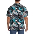 thumbnail image 3 of Yiaed snow board colorful Print Mens Casual Wrinkle Free Shirts Short Sleeve Button Down Summer Stretch Dress Shirt-XX-Large, 3 of 5