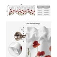 thumbnail image 6 of Tie Up Valance Curtain for Kitchen, Nature Flowers Garden Red Blossoms Floral Rod Pocket Short Curtains Adjustable Tie-Up Shade Valances, Green Plant Window Treatment for Bathroom Living Room Bedroom, 6 of 7