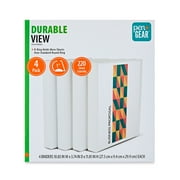 Pen+Gear Durable View 1" D-Ring Binder, White, 4 Count