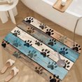 thumbnail image 3 of 1pc Wooden Plank with Pet Paw Absorbent Non-Slip Bathroom Thickened Flannel Rug Decor,Soft,Quick Drying,Suitable For Indoor/outdoor Use,Bathrooms,Bedrooms,Kitchens,Terrace,Laundry Rooms,16"x24", 3 of 9