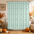 thumbnail image 2 of Mint Green Florals Shower Curtain Set - 48" x 72" Washable Bathtub Curtain with 12 Hooks, Cottagecore Vine Leaves Minimalist Waterproof Fabric Stall Shower Curtains for Bathroom/Bathtub Décor, 2 of 8