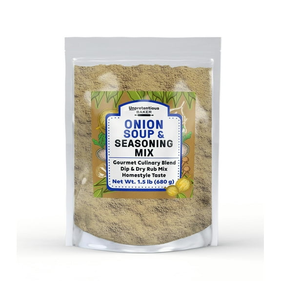 Unpretentious Onion Soup & Seasoning Mix, 1.5 lb, Gourmet Culinary Blend, Great for Soups & Dips