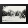 thumbnail image 2 of Unknown 18x13 Black Modern Framed Museum Art Print Titled - Motorcycle cop chases a Penny Farthing Velocipede, 2 of 5