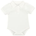 thumbnail image 6 of FYMNSI Baby Boy Linen Christening Baptism Outfit Blessing Formal Suit Gentleman Short Sleeve Tuxedo Clothes 18-24 Months Light Blue, 6 of 8