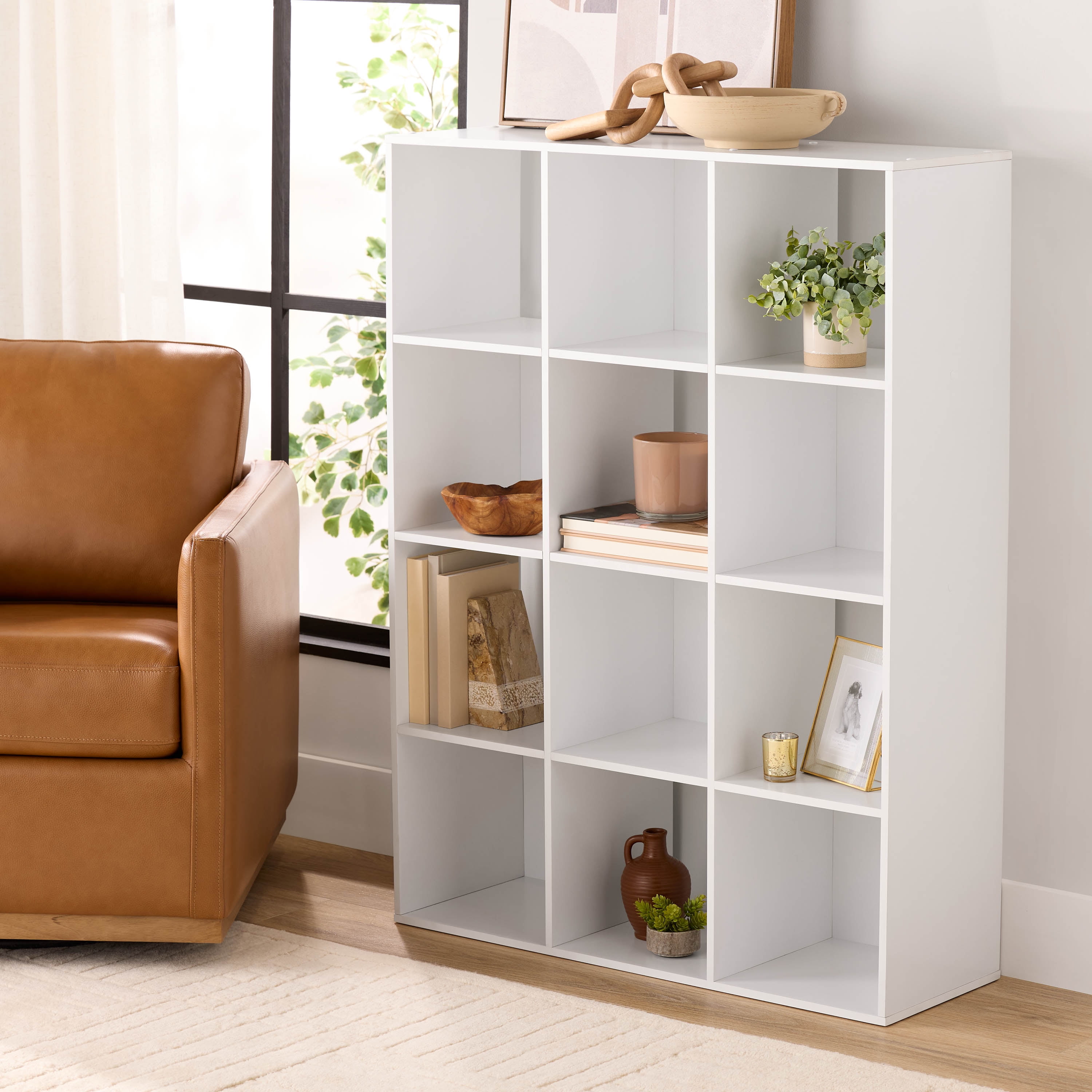 Mainstays 12 Cube Storage Organizer, White