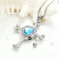 thumbnail image 5 of Personalize Bone Stone Heart Stainless Steel Cross Urn Pendant Pet Memory Necklace for Dog Cat Cremation Ashes Memorial Jewelry, 5 of 6