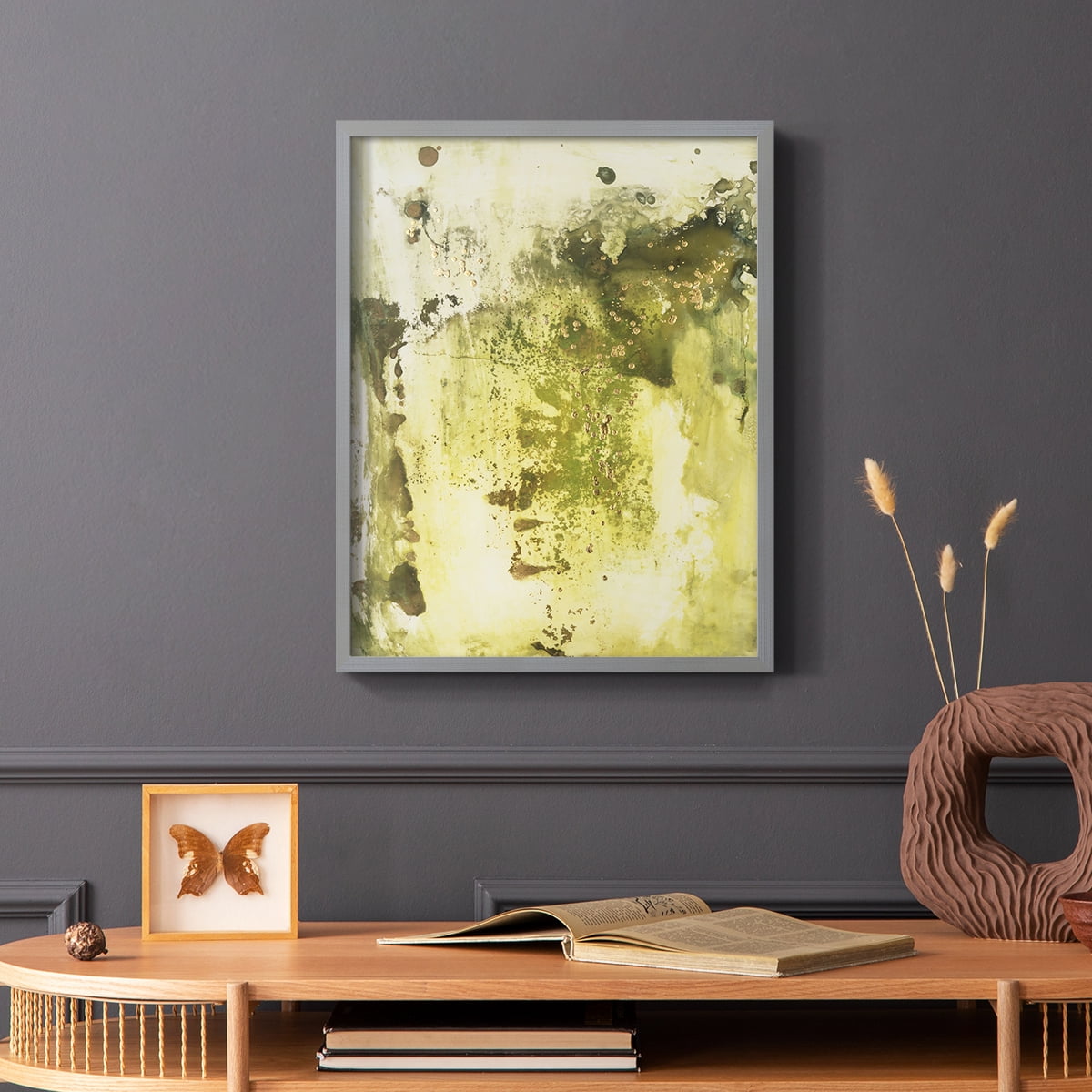Canyon Diptych I Framed Print in Gray Solid Wood Framed Print No Nail Hanging