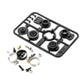 thumbnail image 3 of Accesorios Portátiles de Ahorro de Servo con Tornillos, Piezas de Mejora Del Brazo de Dirección para Modelo de Escala 1:10, Coche, Camión, J Negro Hugo Ahorrador de servo, 3 of 7