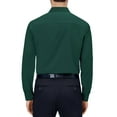 thumbnail image 4 of sogami Mens Long Sleeve Collared Button-up Shirt Regular Fit Solid Wrinkle-Free Green Dresses Shirt Business Casual, 4 of 7