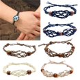 thumbnail image 2 of Natural Quartz Stone String Bracelet Handwoven Bracelet Rope Net Pocket Empty Stone Holder Bracelet for DIY Jewelry Brown Single net 1 Single net 1, 2 of 4