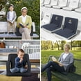 thumbnail image 4 of Nice C Heated Stadium Seats, Bleacher Chairs, 5 Reclining Positions Waterproof Cushion, Upgraded Ultralight, Foldable, Extra Thick Padding, with Shoulder Straps & Net Pockets(One Black,NO POWER BANK), 4 of 5