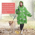 thumbnail image 4 of Wearable Oversized Blanket,Green Dinosaur Silhouette Pattern Wearable Blanket Hoodie for Adults,Cozy Hooded Blankets with Super Pockets,Super Warm Fuzzy Pullover for Women & Men, 4 of 6
