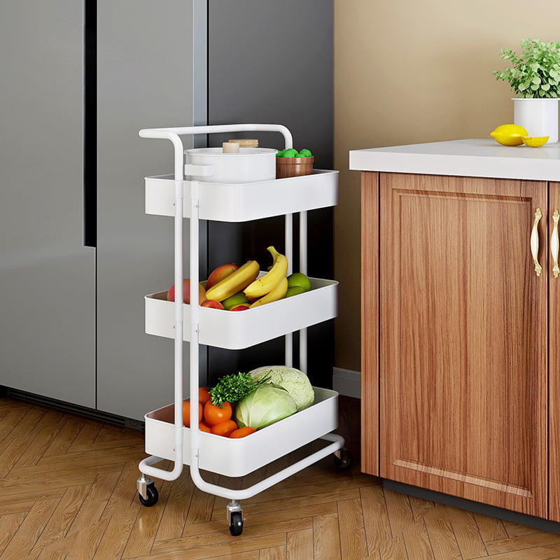 3-Tier Rolling Utility Heavy Duty Cart Storage Organizer Home Bathroom Kitchen 