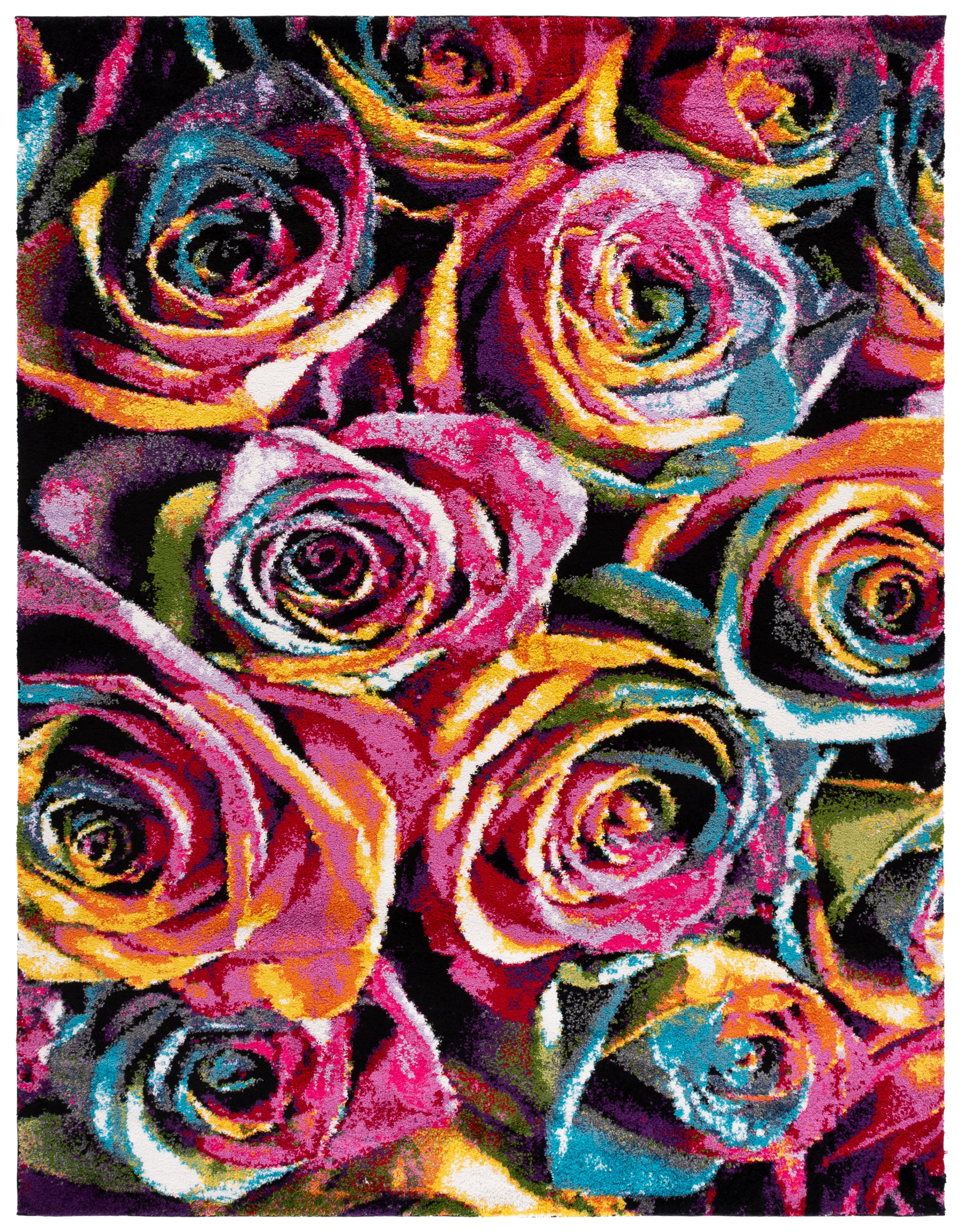 Safavieh Fiesta Anabella Floral Shag Area Rug, Fuchsia/Multi, 9' x 12'