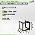 thumbnail image 4 of NavePoint 9U Server Rack with Swing Gate - 9U Wall Mount Rack for 19 Inch IT Equipment Open Frame Rack – Network Rack Wall Mount for AV & Server Equipment 24” Deep 9U Rack, Black, 4 of 6