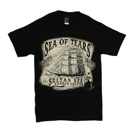 - Lucky 13 Thirteen Sea Of Tears Rockabilly Adult T-Shirt Tee - Small