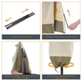 thumbnail image 6 of ACEGOSES Patio Market Table Umbrella Covers Zippered Waterproof Outdoor Parasol Deck Umbrella Cover, Fit for 7.5–11 Feet,Khaki&Brown, 6 of 7